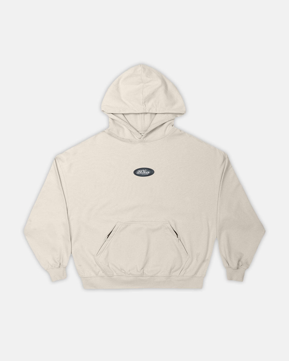 SILICONE DETAIL HOODIE ULTRA LIGHT GREY - COLD CULTURE