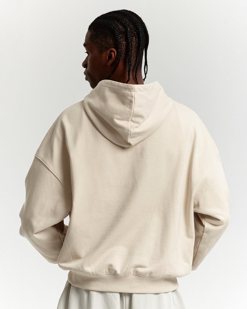 SILICONE DETAIL HOODIE ULTRA LIGHT GREY - COLD CULTURE