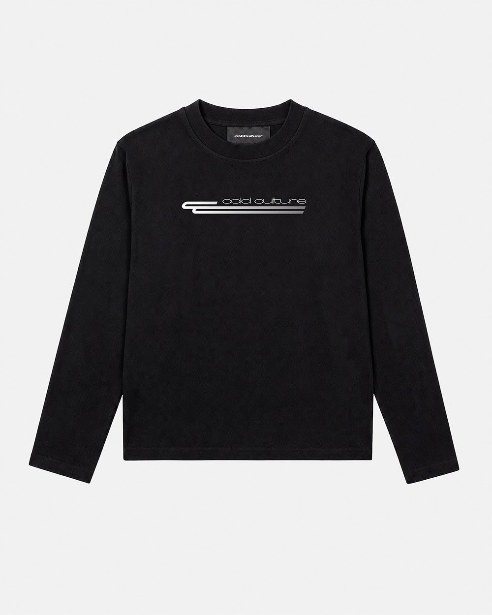 SKID CURVED LONGSLEEVE BLACK - Cold Culture