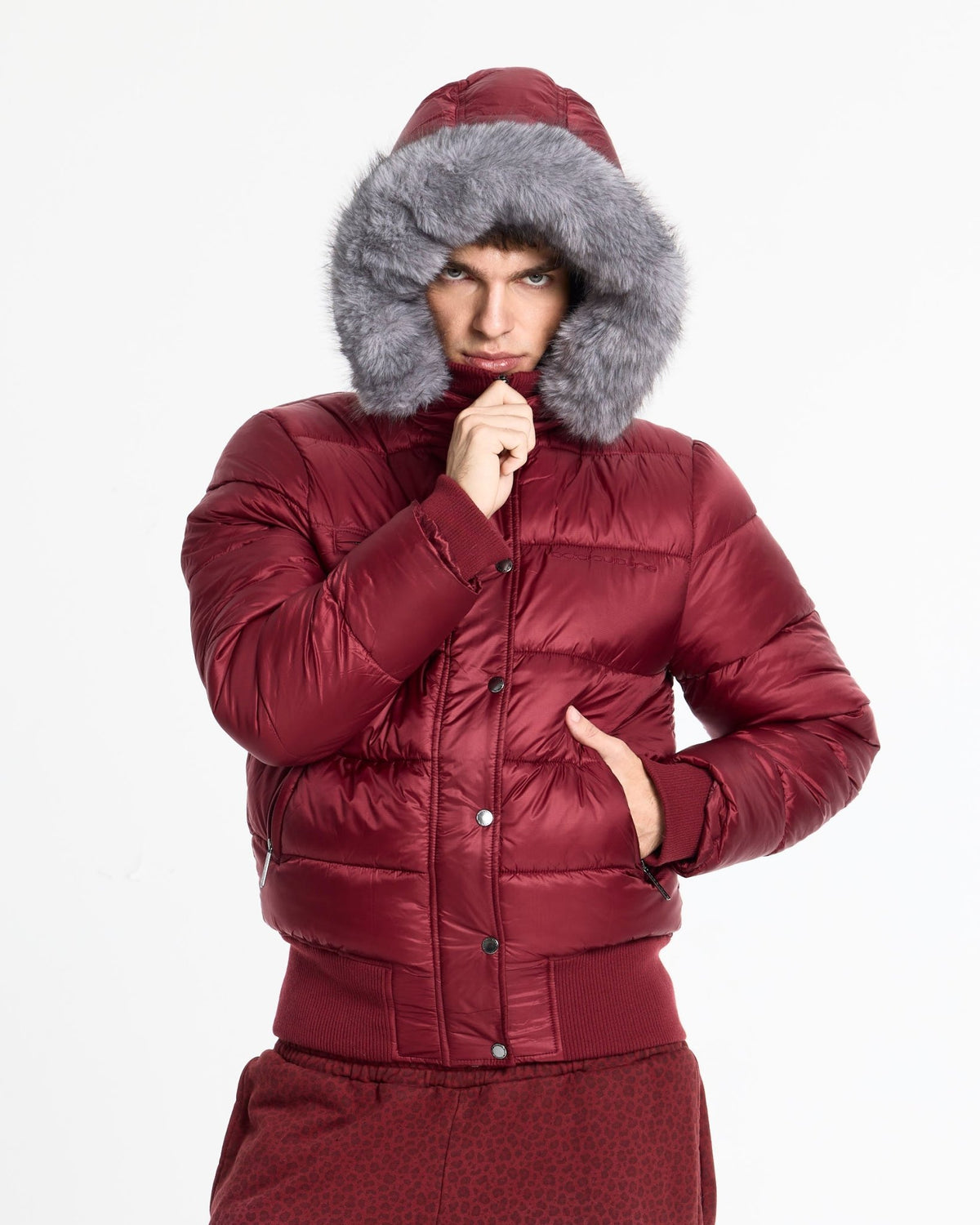 SLOPE PUFFER BURGUNDY - Cold Culture