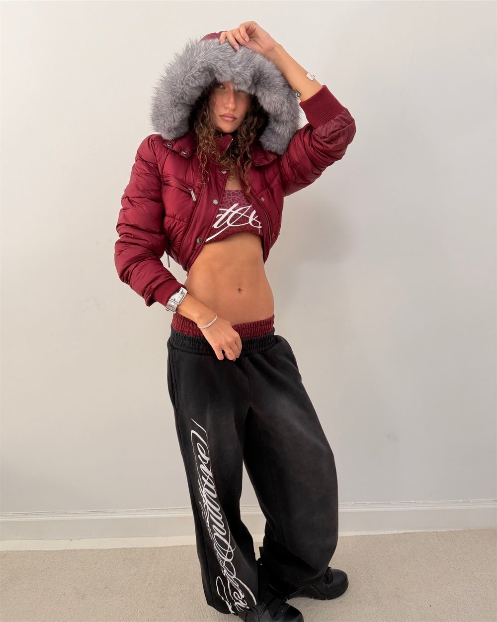 SLOPE PUFFER BURGUNDY - Cold Culture