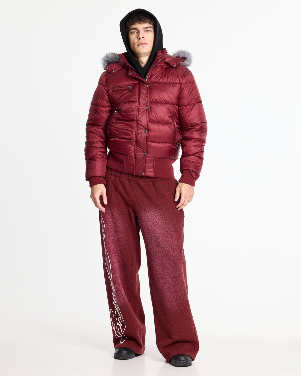 SLOPE PUFFER BURGUNDY - Cold Culture