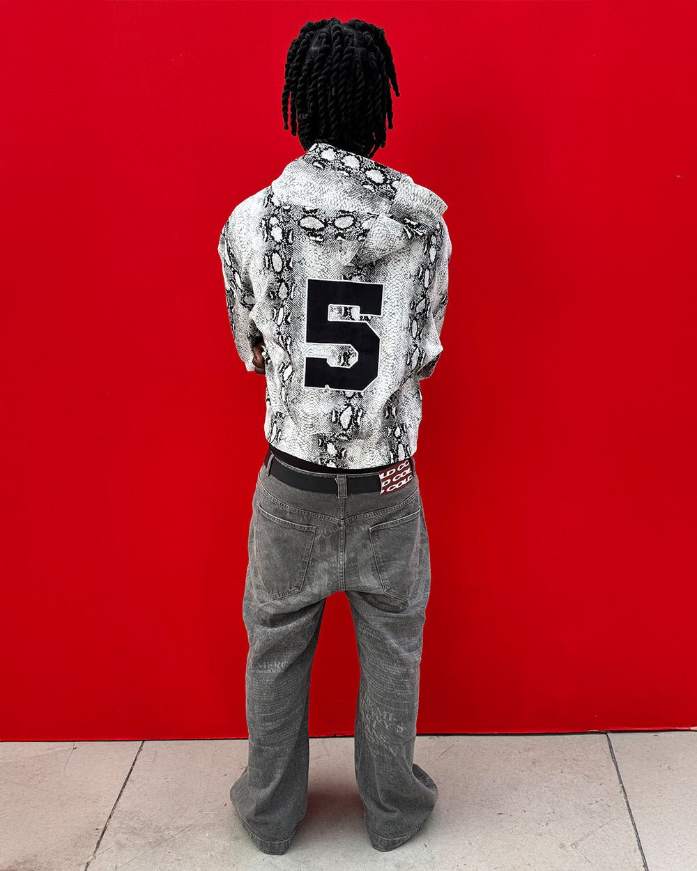 SNAKE ZIP HOODIE WHITE & BLACK - Cold Culture