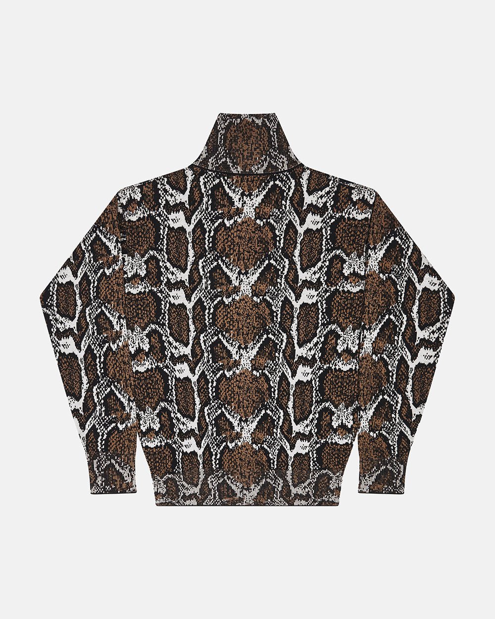 SNAKE ZIP KNIT BROWN - Cold Culture