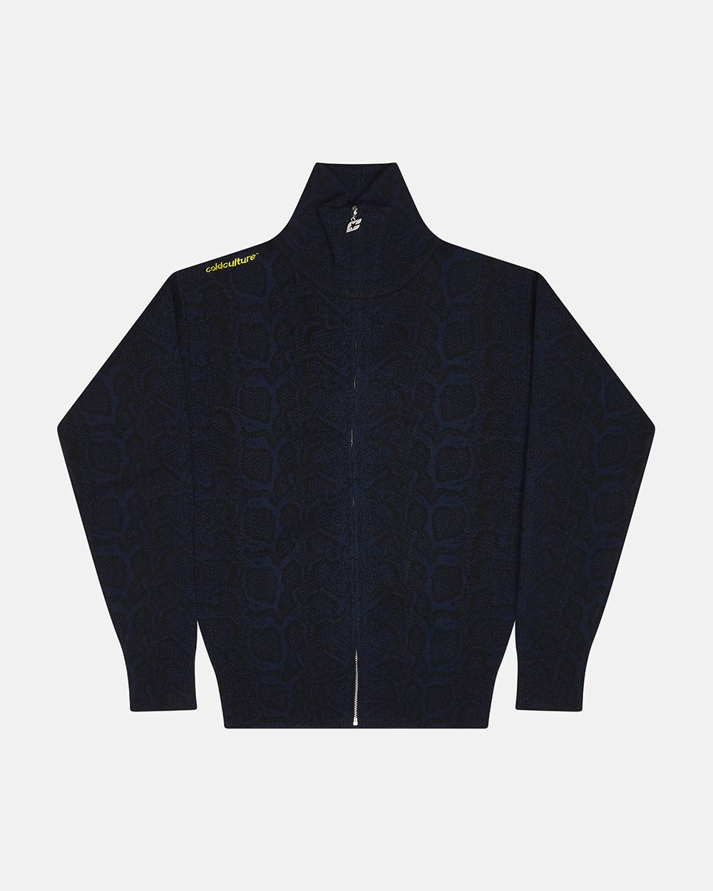 SNAKE ZIP KNIT DARK BLUE