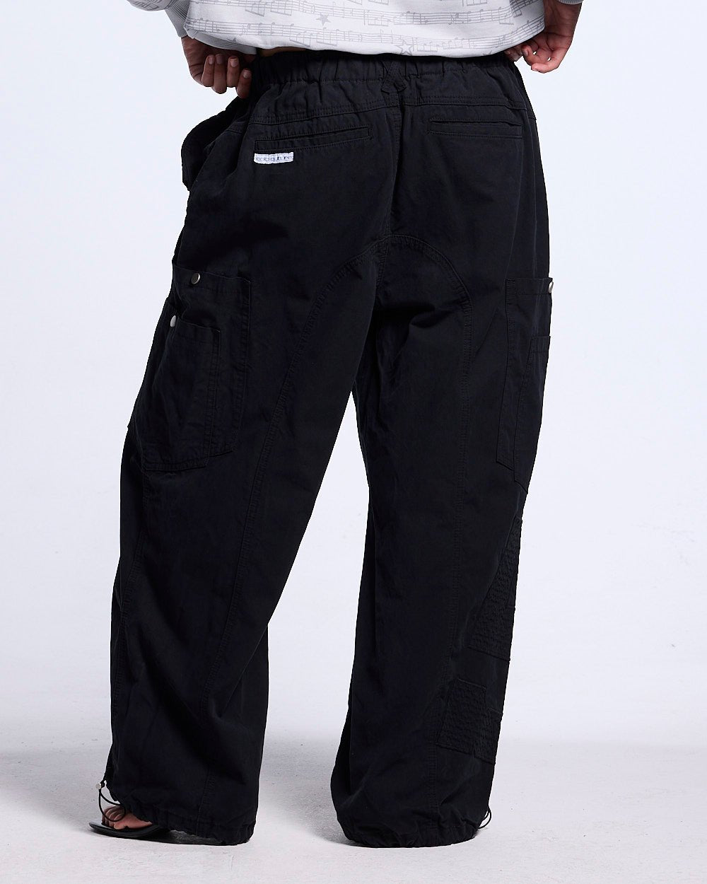 SOLID CARGO PANTS BLACK - Cold Culture
