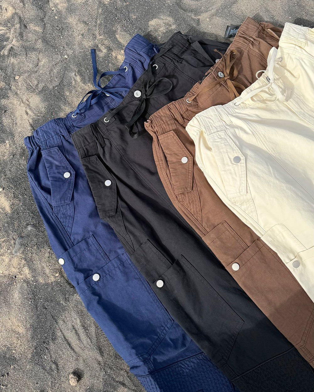 SOLID CARGO PANTS BROWN - Cold Culture