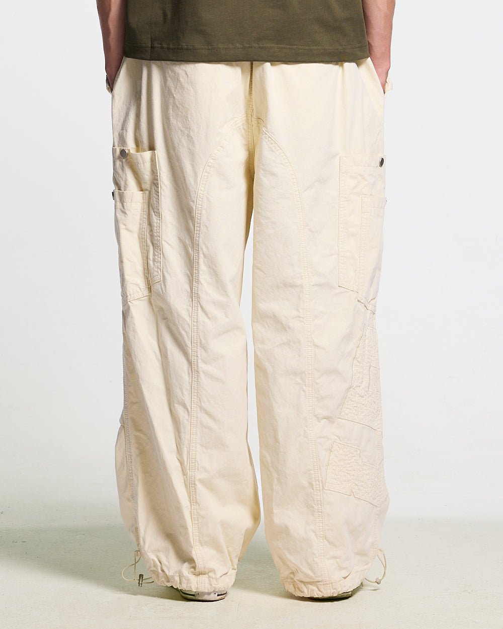 SOLID CARGO PANTS WHITE - Cold Culture