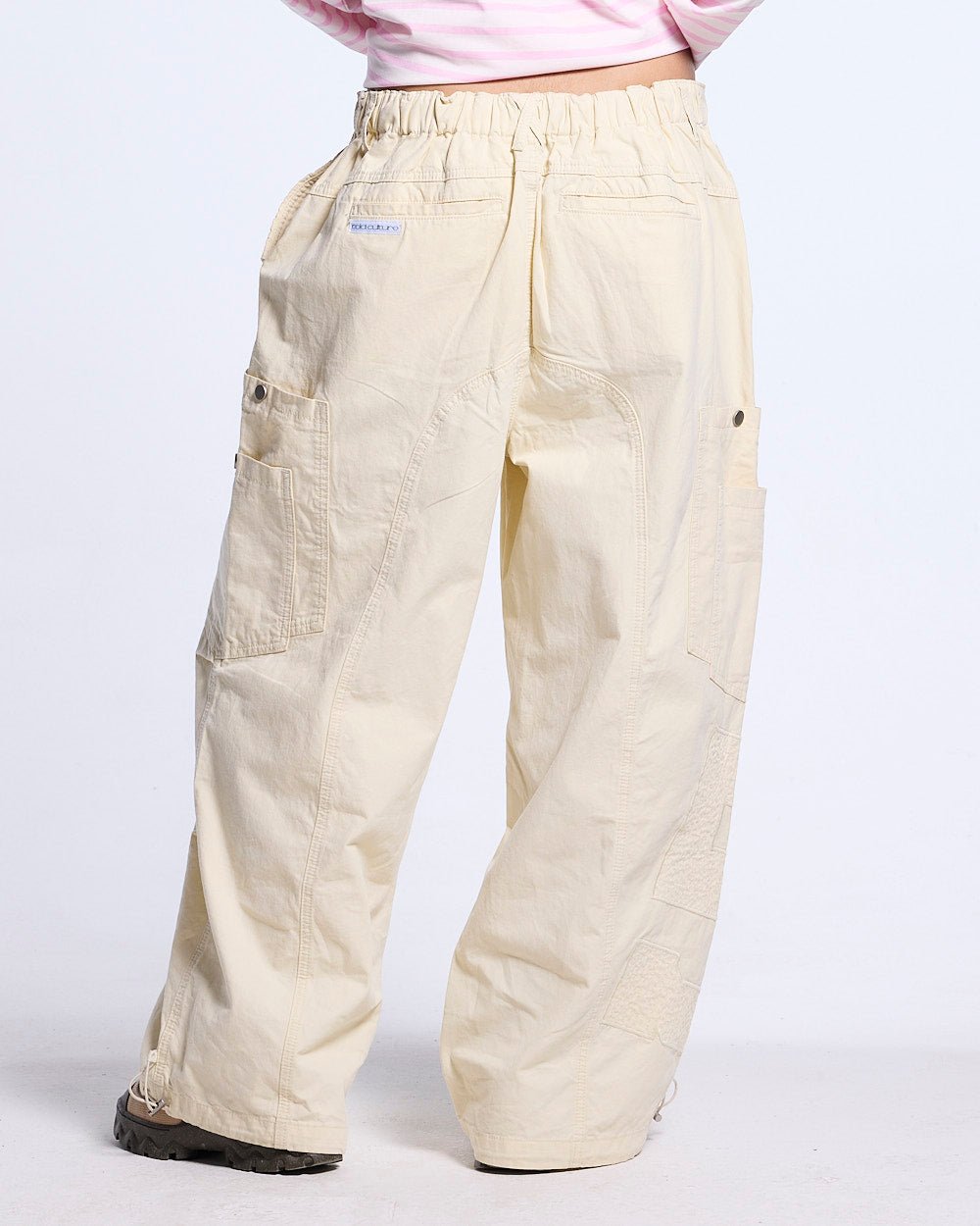 SOLID CARGO PANTS WHITE - Cold Culture