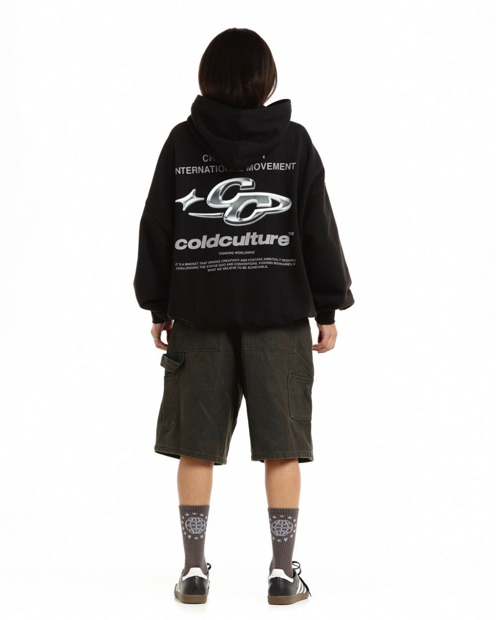 SPARKLY HOODIE BLACK - COLD CULTURE