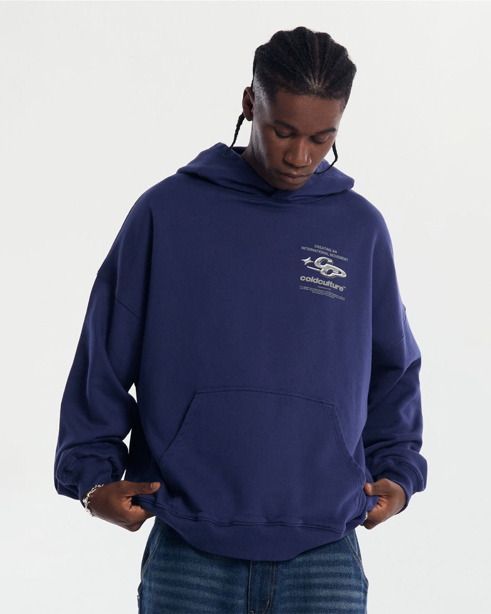 SPARKLY HOODIE COSMIC BLUE - COLD CULTURE