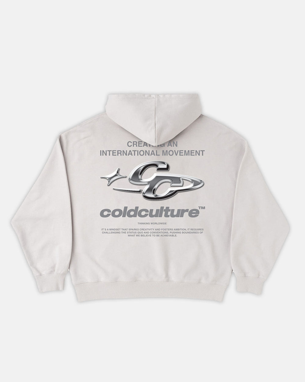 SPARKLY HOODIE PEARL GREY - COLD CULTURE