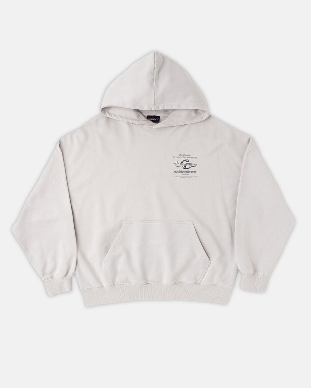 SPARKLY HOODIE PEARL GREY - COLD CULTURE