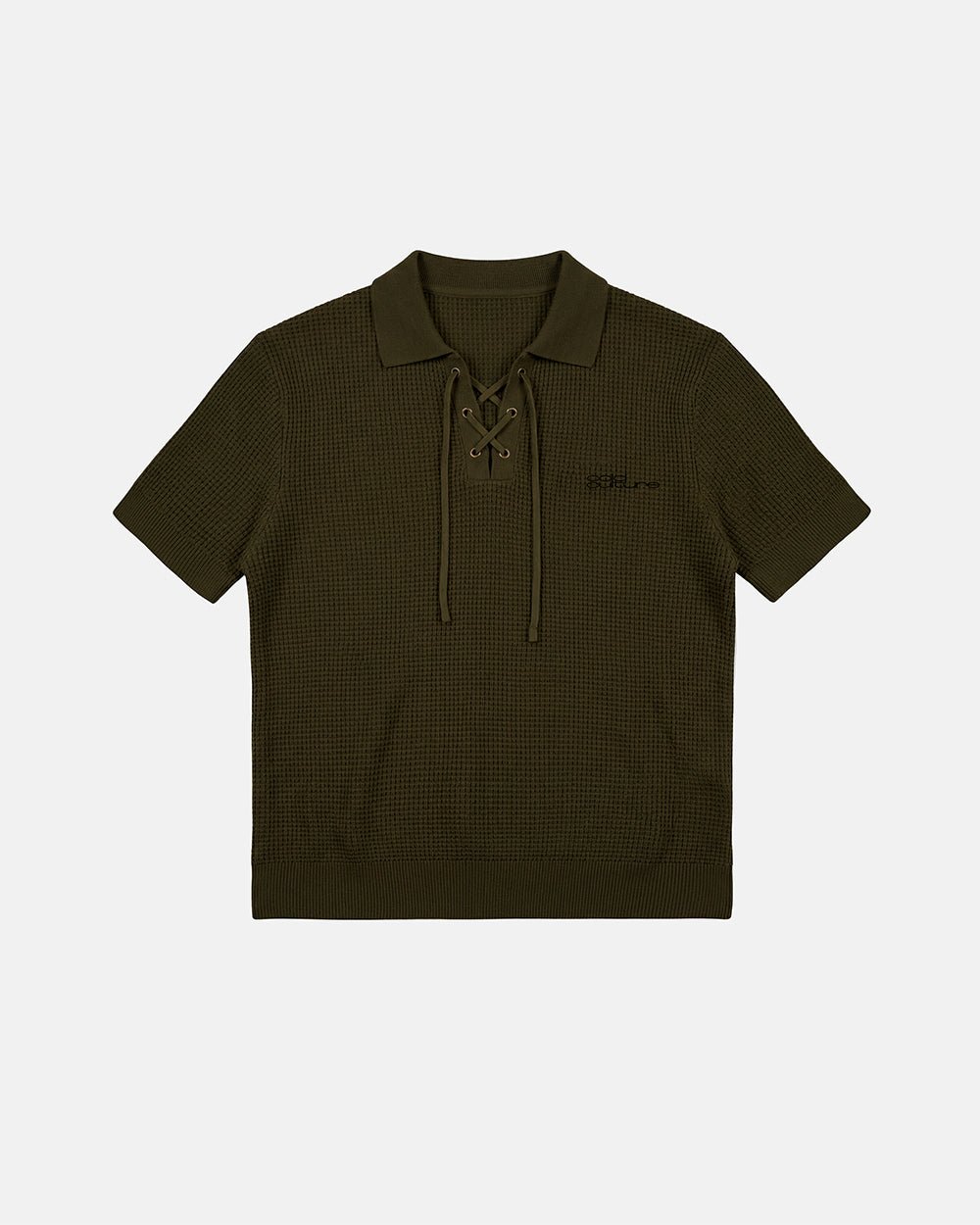SPARROW KNIT POLO GREEN - Cold Culture