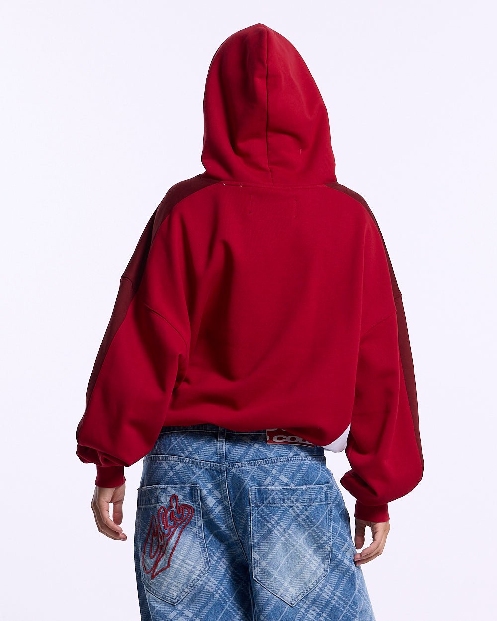 SPEED SPOKE HOODIE RED AND BURGUNDY - Cold Culture