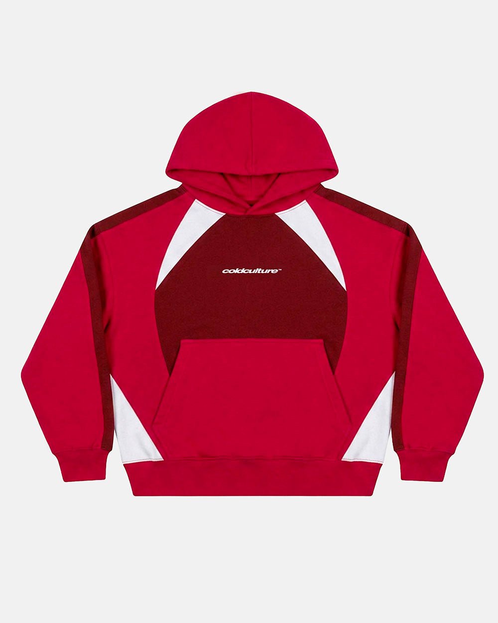 SPEED SPOKE HOODIE RED AND BURGUNDY - Cold Culture
