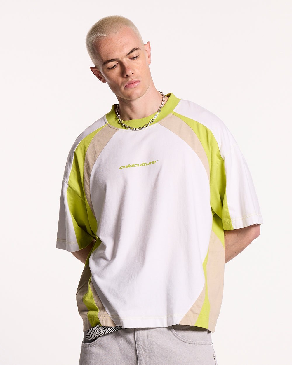 SPEED SPOKE TEE GREEN & GREY - COLD CULTURE
