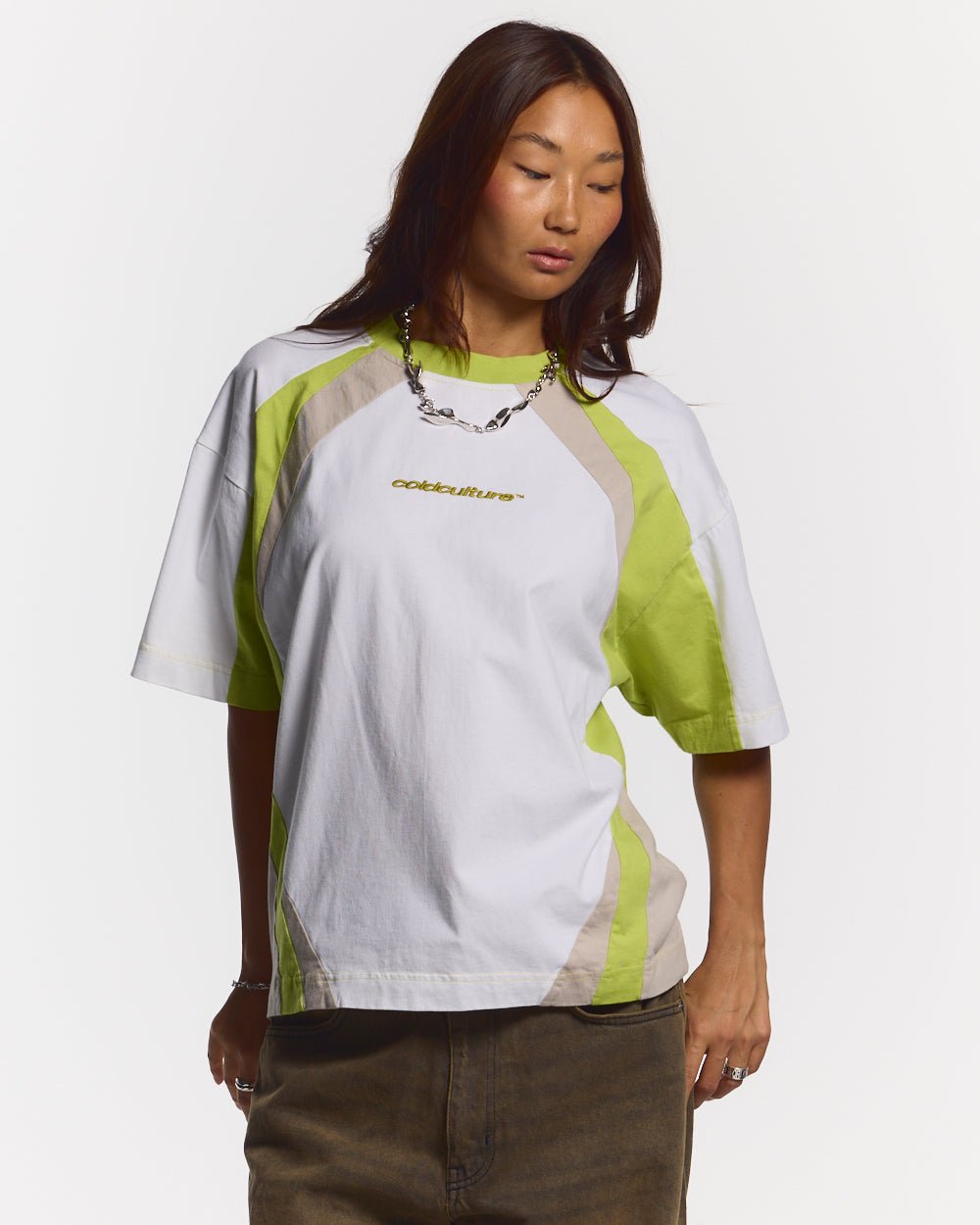 SPEED SPOKE TEE GREEN & GREY - COLD CULTURE