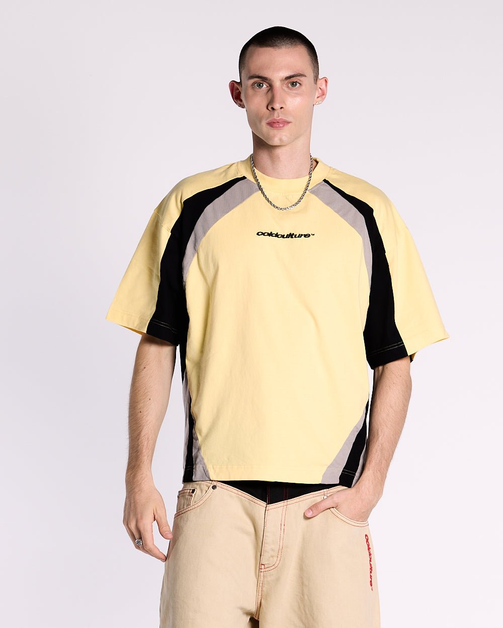 SPEED SPOKE TEE YELLOW & BLACK - COLD CULTURE
