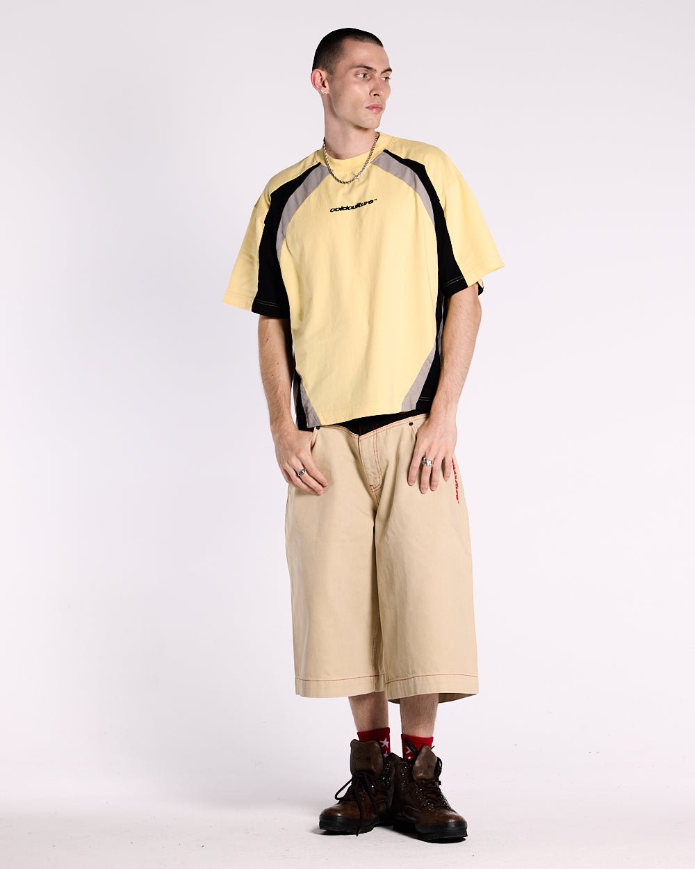 SPEED SPOKE TEE YELLOW & BLACK - COLD CULTURE