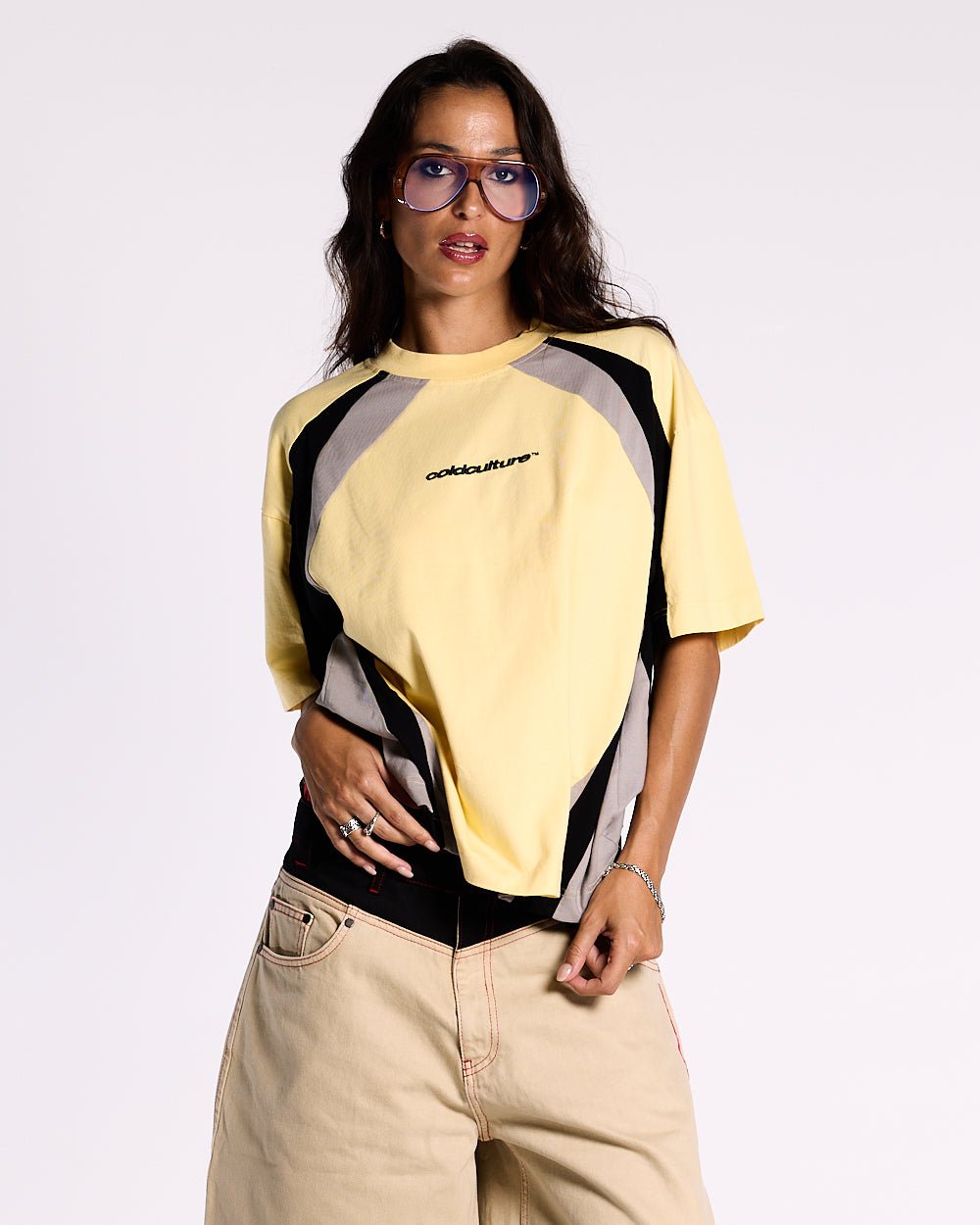 SPEED SPOKE TEE YELLOW & BLACK - COLD CULTURE