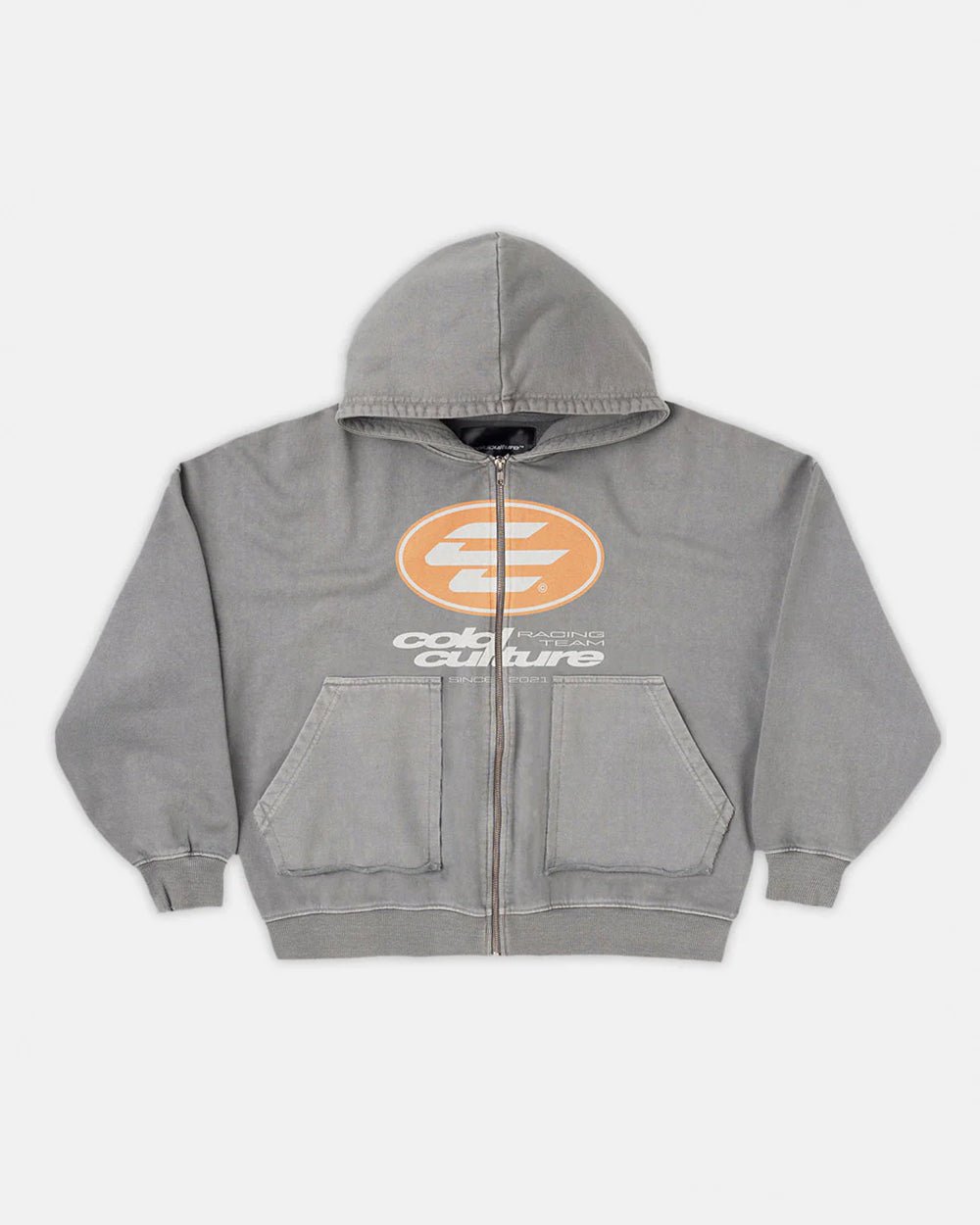 SPEED ZIP HOODIE +WASHED DUST GREY - COLD CULTURE