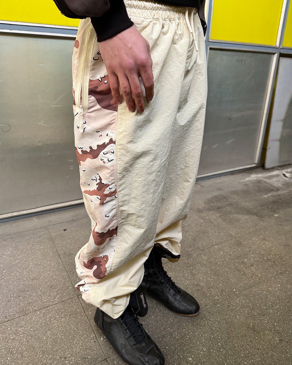 SPIDER PANTS BEIGE & CAMO - Cold Culture