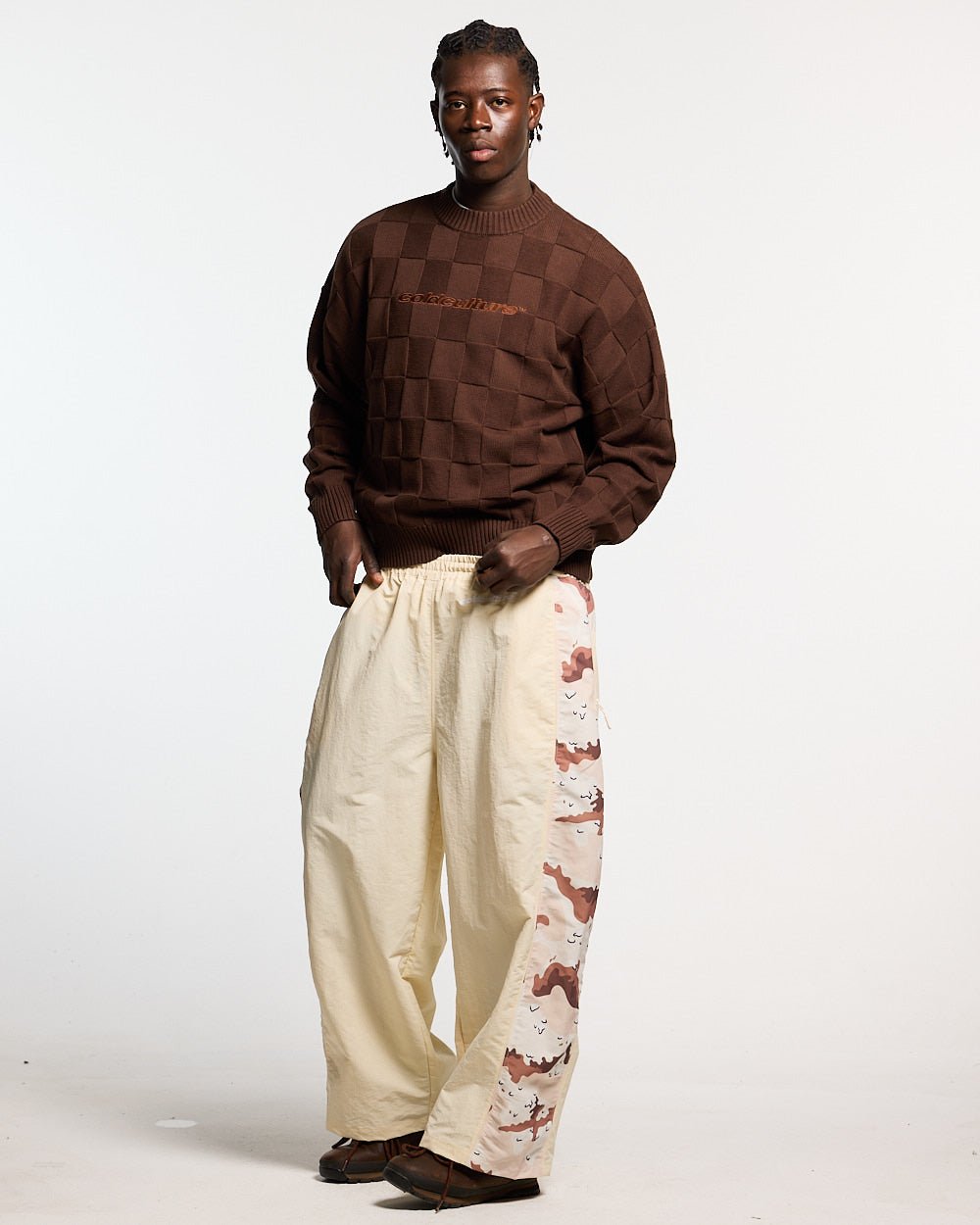 SPIDER PANTS BEIGE & CAMO - Cold Culture