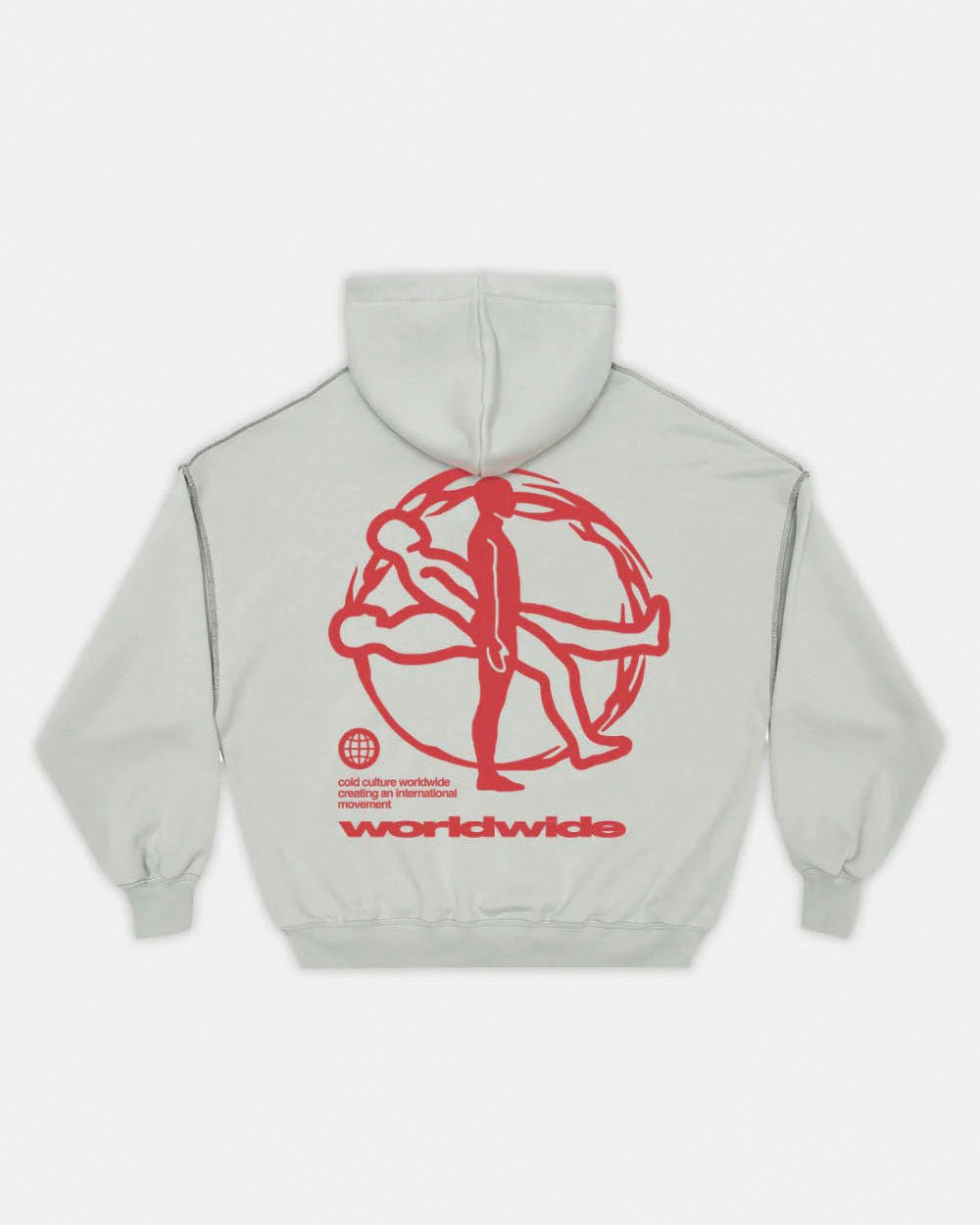 SPINNING HOODIE WASHED GREY - COLD CULTURE