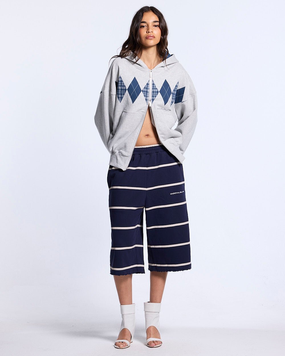 STALLION SHORT SWEATPANTS NAVY - Cold Culture #woman