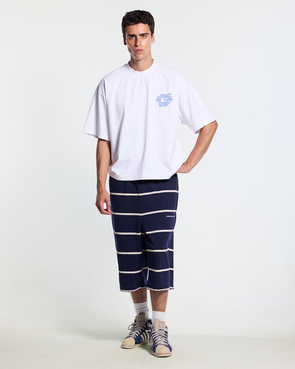 STALLION SHORT SWEATPANTS NAVY - Cold Culture