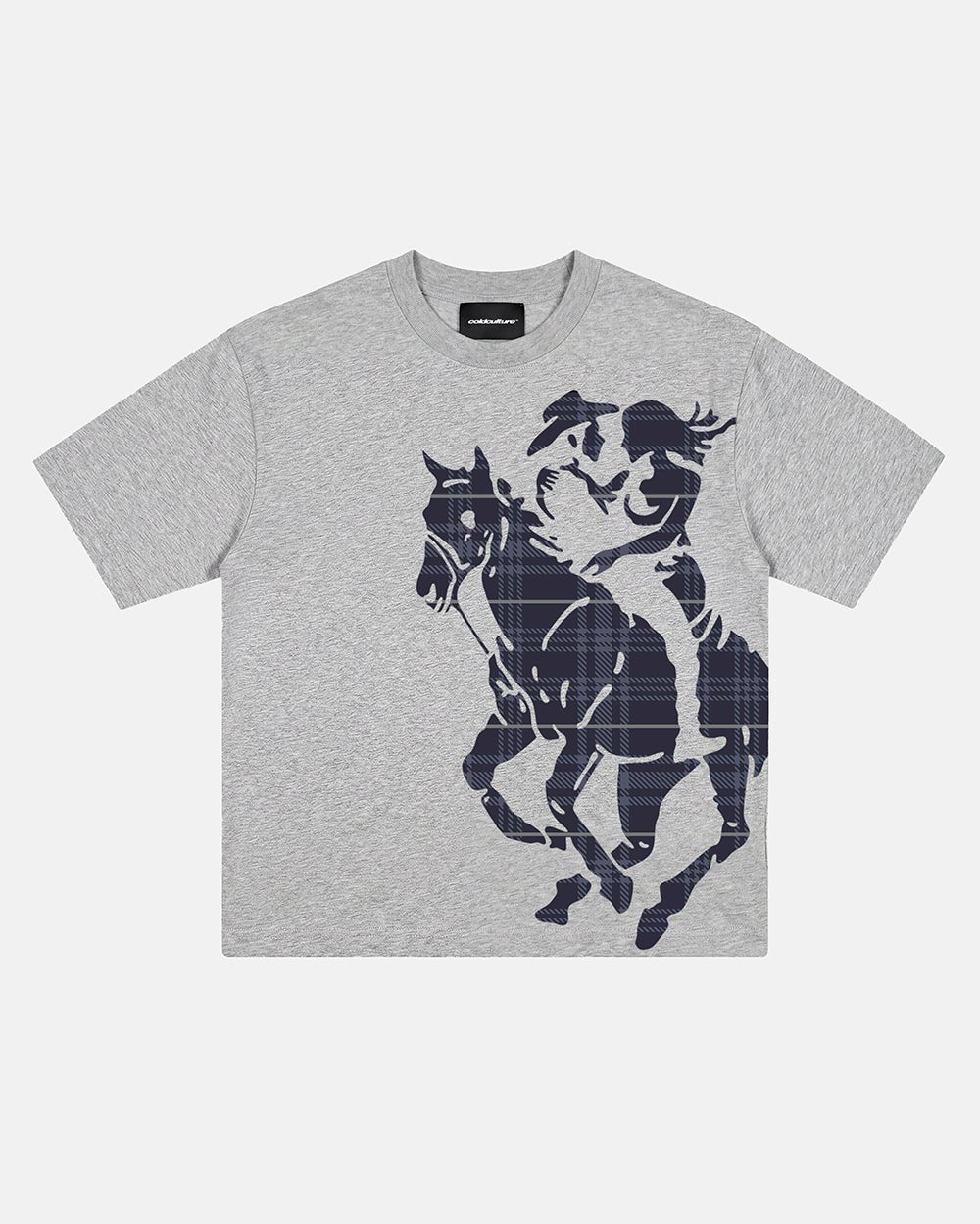 STALLION TEE HEATHER GREY - Cold Culture