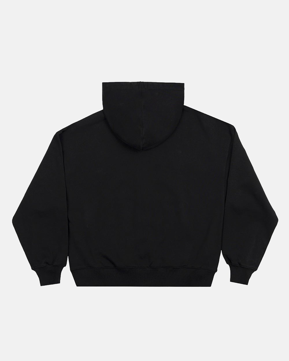 STAR CURVED ZIP HOODIE BLACK - Cold Culture