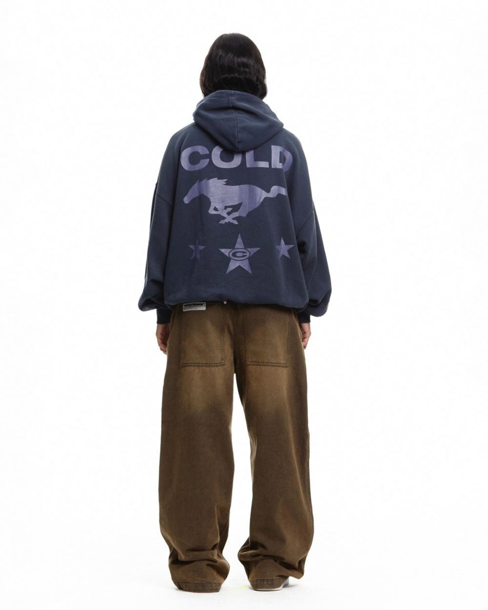 STAR - HORSE HOODIE NIGHT BLUE - COLD CULTURE