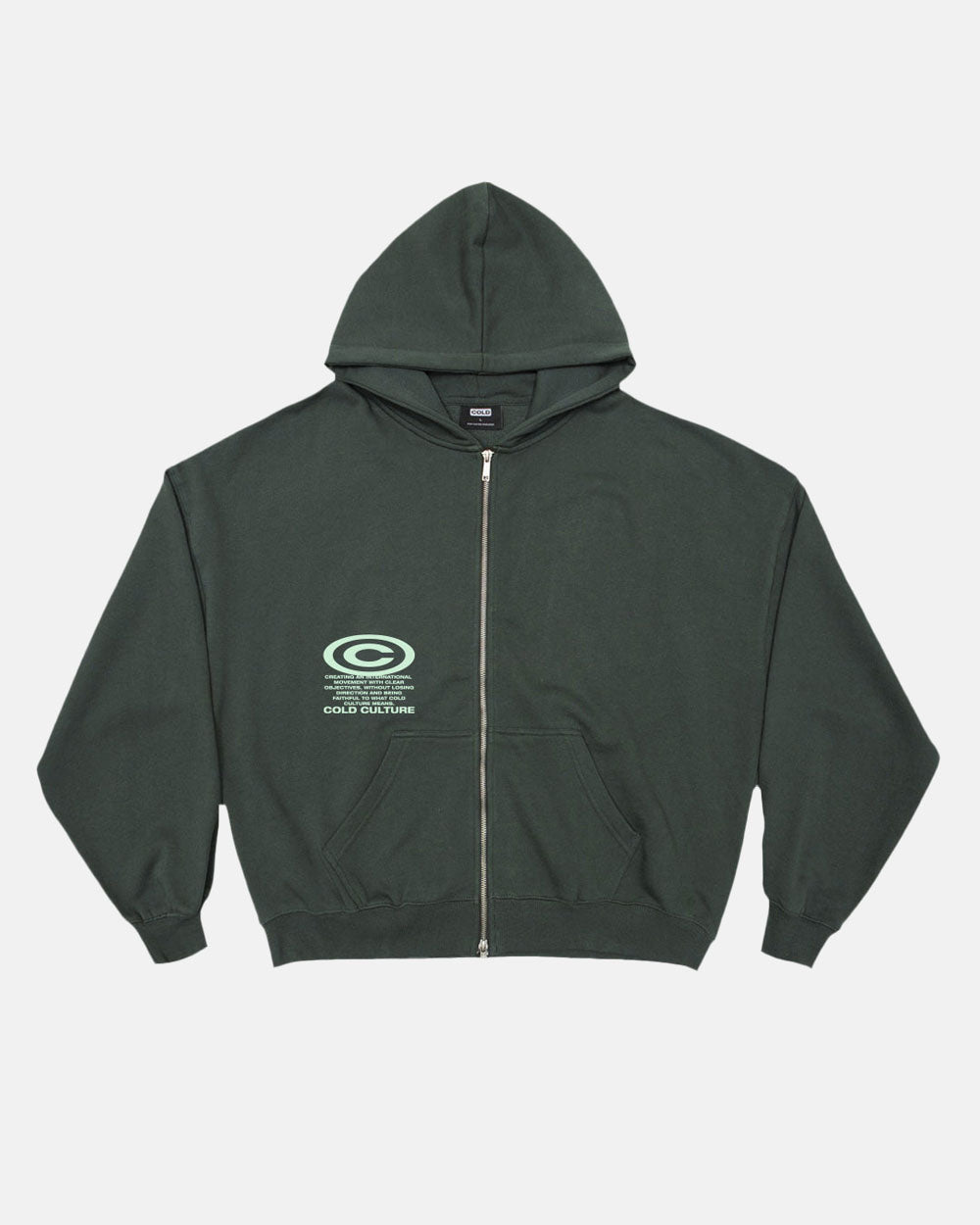 STARFACE ZIP HOODIE NIGHT GREEN - COLD CULTURE