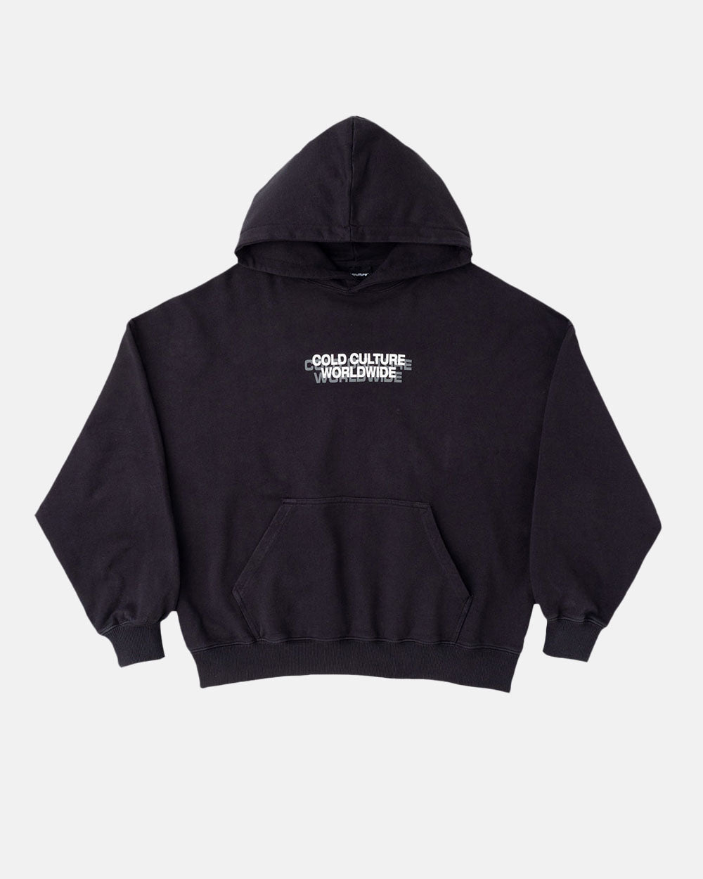 STARS CIRCLE HOODIE BLACK - COLD CULTURE