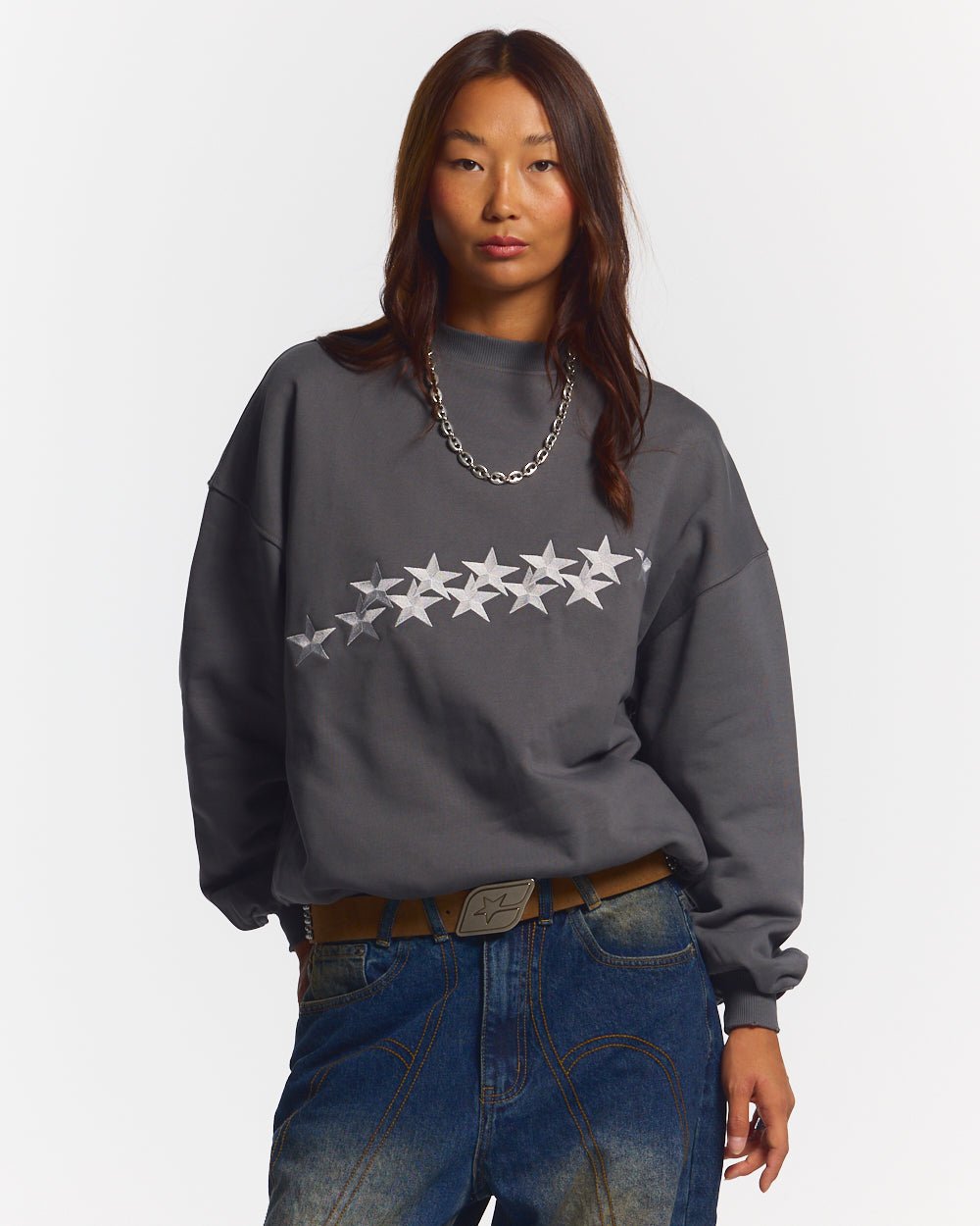 STARS CREWNECK DUST GREY - COLD CULTURE