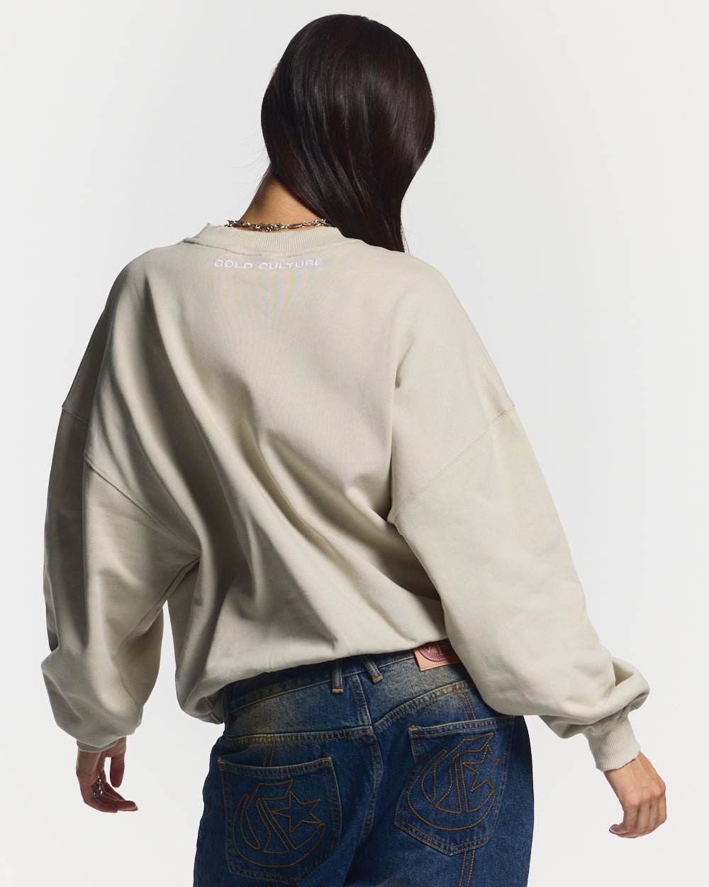 STARS CREWNECK PALE GREY - COLD CULTURE