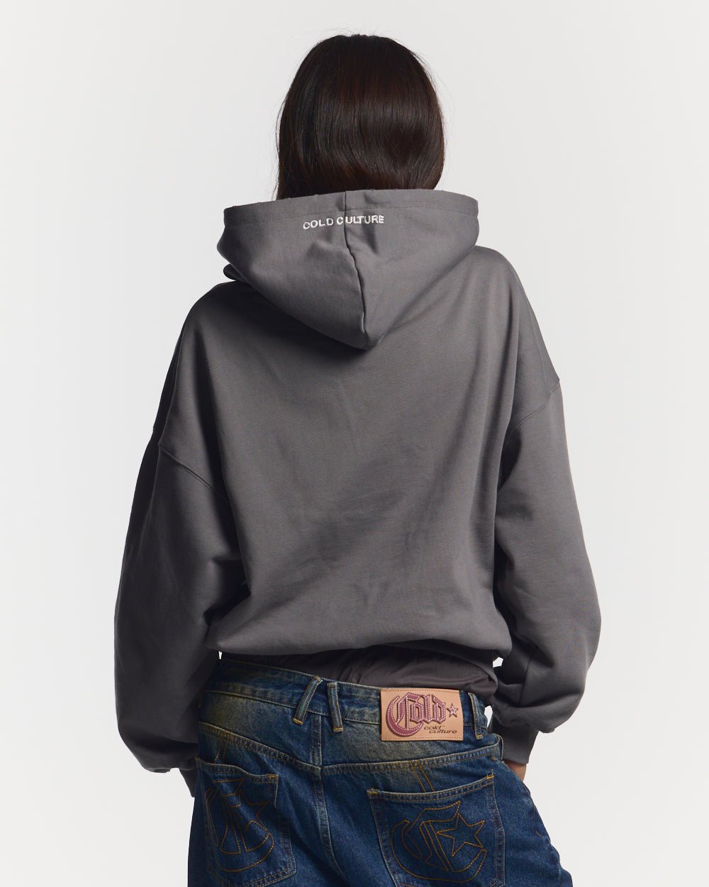 STARS HOODIE DUST GREY - COLD CULTURE