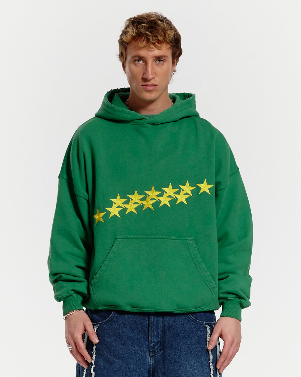 STARS HOODIE GREEN TREE - COLD CULTURE