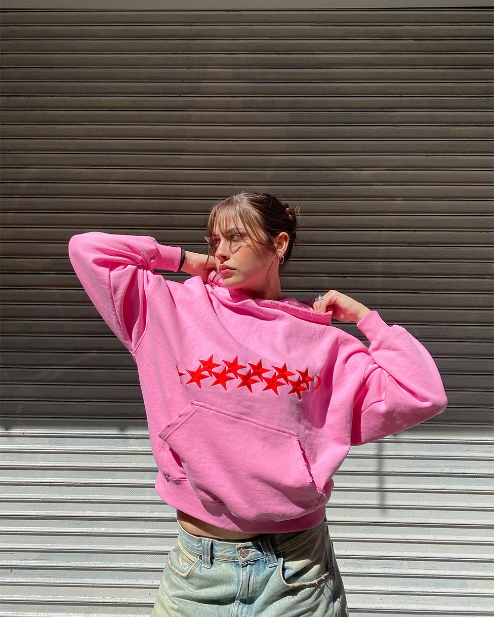 STARS HOODIE PANTHER PINK - COLD CULTURE