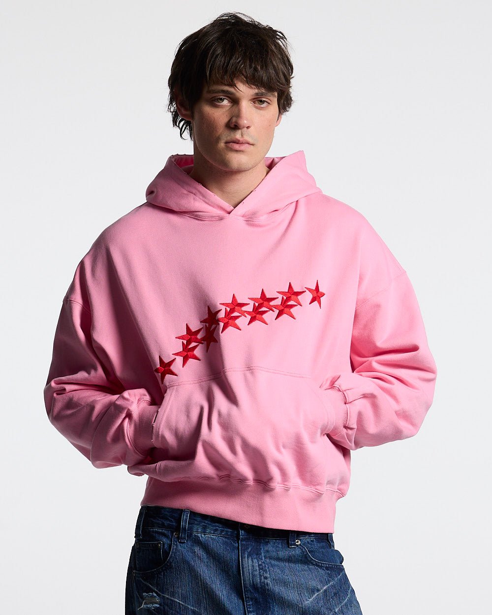 STARS HOODIE PANTHER PINK