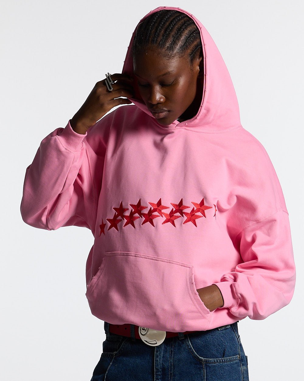 STARS HOODIE PANTHER PINK - COLD CULTURE