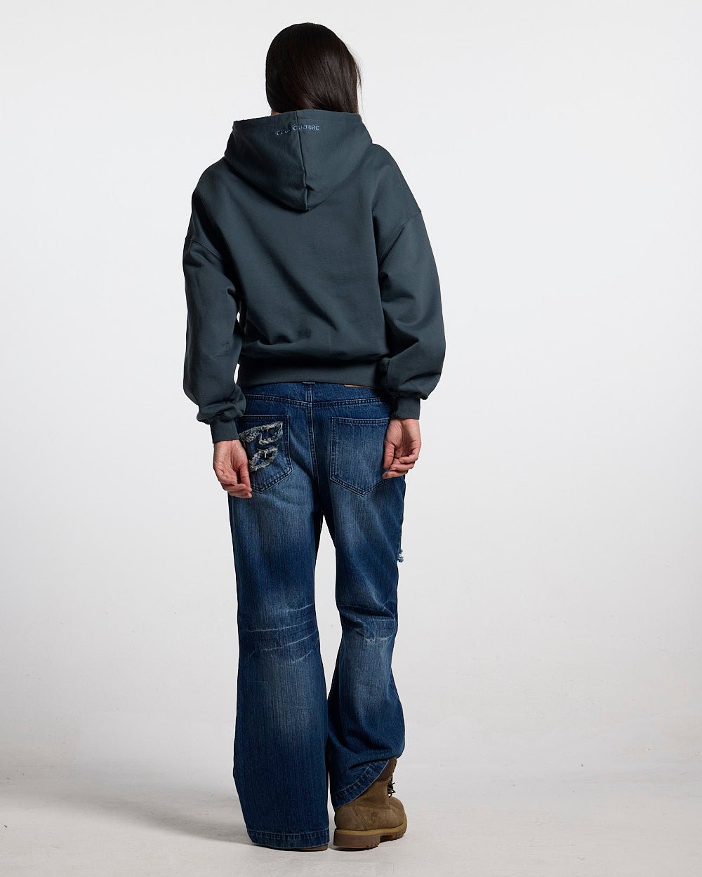 STARS HOODIE SLATE BLUE - Cold Culture