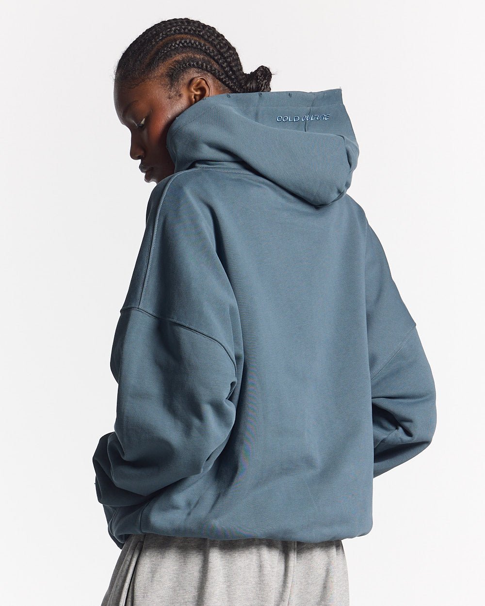 STARS HOODIE SLATE BLUE - COLD CULTURE