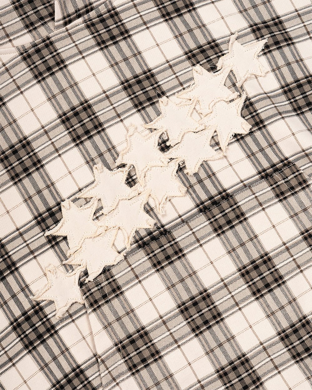 STARS TARTAN HOODIE BEIGE - Cold Culture