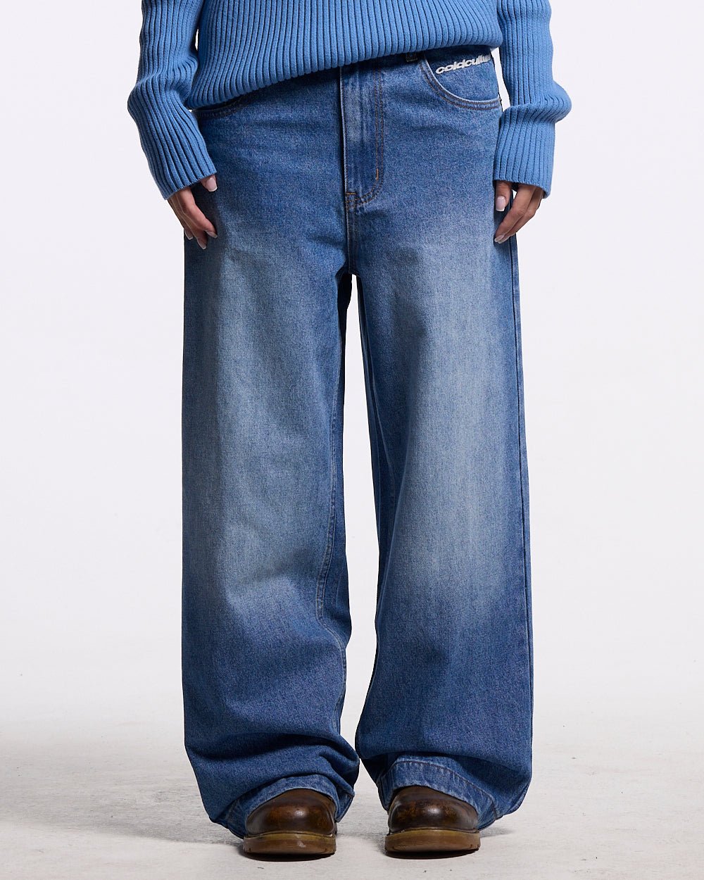 STARS V2 PANTS BLUE DENIM WASH - Cold Culture