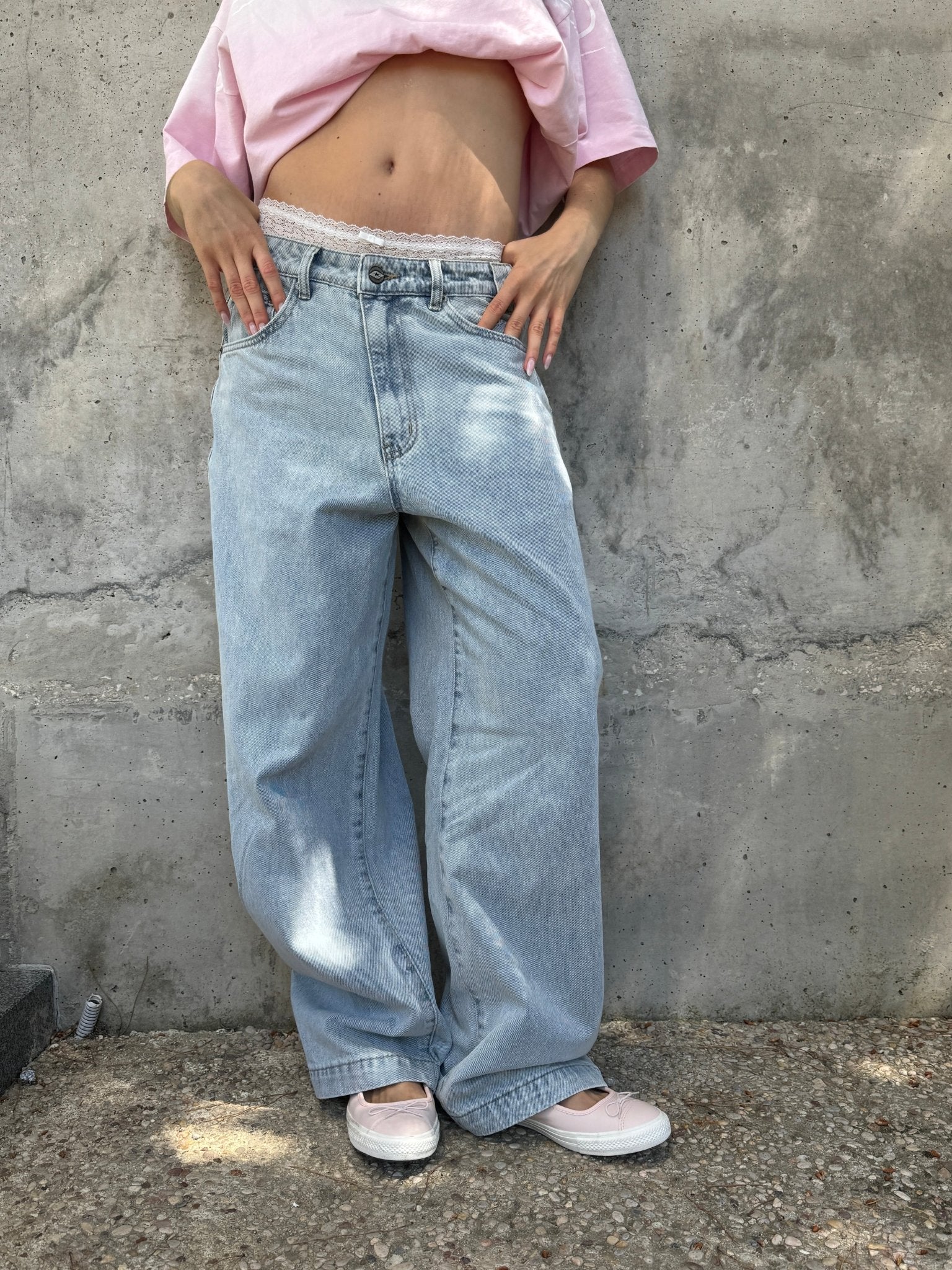 STARS V2 PANTS LIGHT BLUE DENIM - Cold Culture