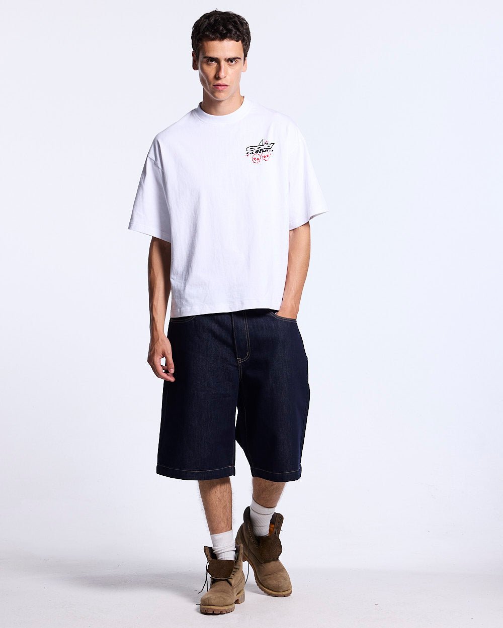 STARS V2 SHORTS RAW DENIM - Cold Culture