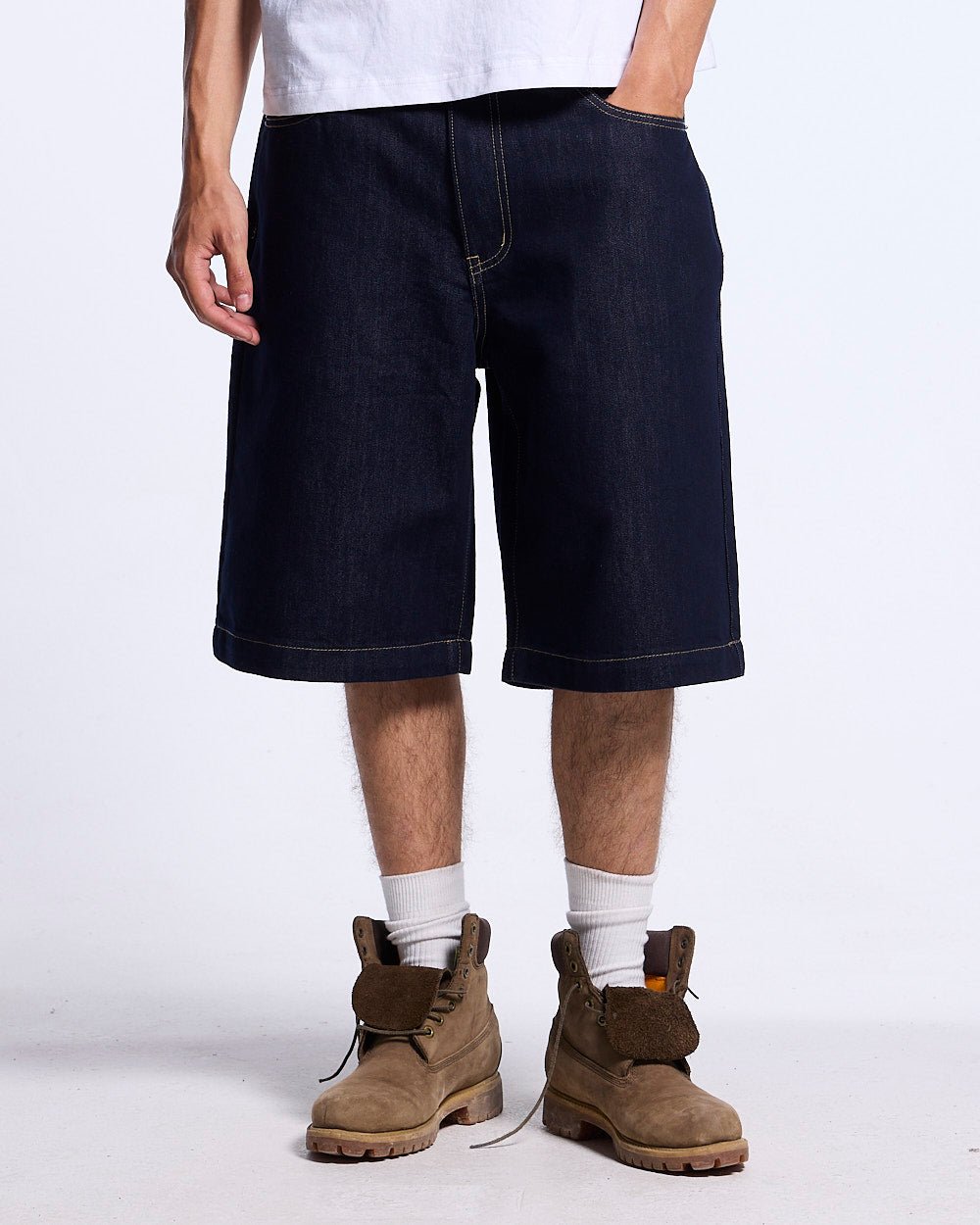STARS V2 SHORTS RAW DENIM - Cold Culture